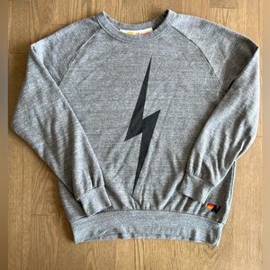 Aviator Nation Lightening Blot Crew Neck
